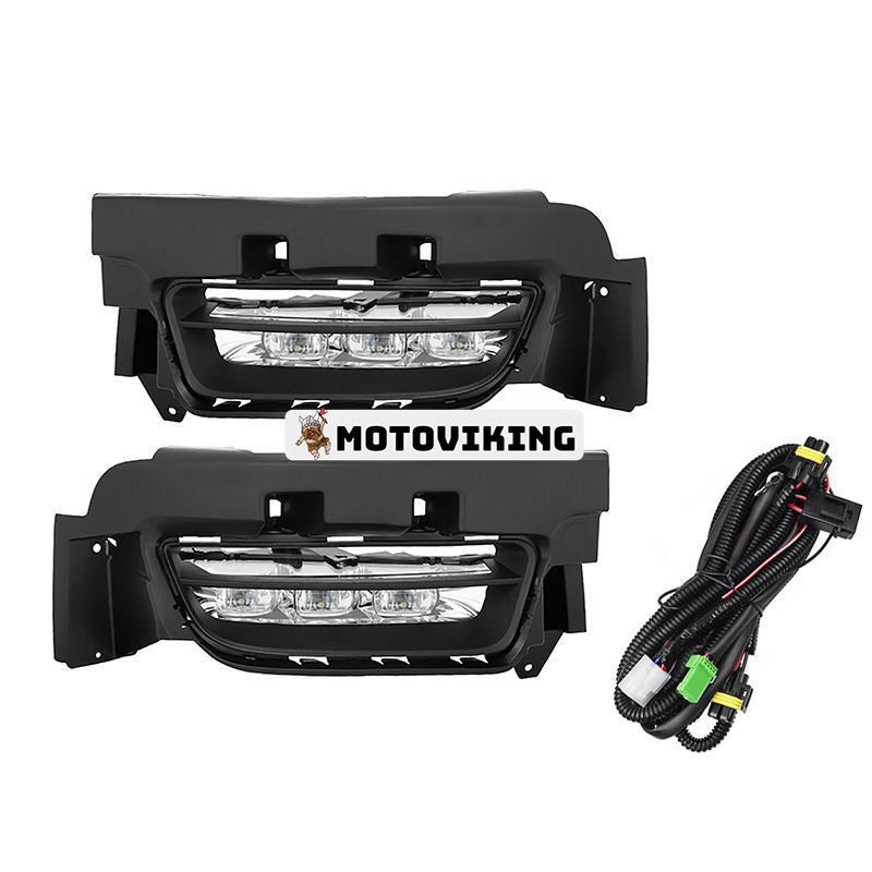 1 set Stötfångare LED-dimljus DRL Körlampa Kåpa Passar 68214427AB 68214428AB för Dodge Charger 2015 2016 2017 Med ledningsnät