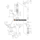 Bomcylinder 4257642 4257643 för Hitachi EX120-2 EX120-2M EX120-3 EX120-3C EX120-3M EX120K-2 EX120K-2M EX120K-3 EX120K-3M