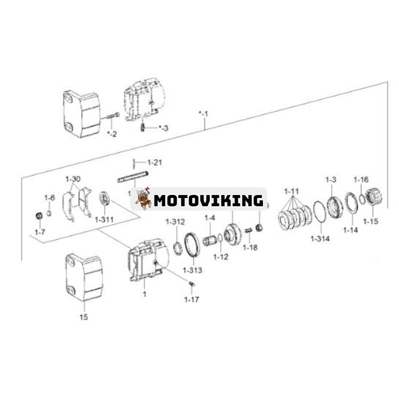 Bromsbeläggssats ZGAQ-01634 för Hyundai Hjullastare HL7803A HL770-7A HL780-7A HL770-F HL780-F