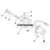 Magnetventil 206-60-51132 för Komatsu PC100-6 PC120-6 PC200-6 PC220-6 PC300-6 PC350-6 PC400-6 PC450-6 PW400MH-6