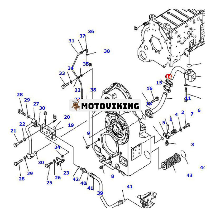 Koppling 07332-01200 för Komatsu BC100-1 HD205-3 HD320-2 D275A-2 D80A-18 PC150-1 PC150LC-1 PC200-6Z PC300-1 PC400-1