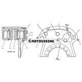 Bromsbeläggssats 9C8022 för Caterpillar Hjullastare CAT 916 926