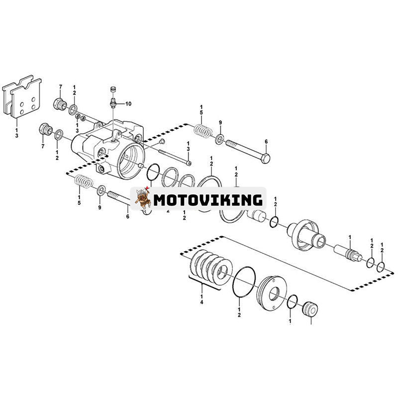 Bromsbeläggssats VOE15088068 för Volvo L105 L110F L110H L120F L120GZ L120H L150H L180H L60F L60G L60GZ L60H L70F L70G L70H L90F L90G L90GZ