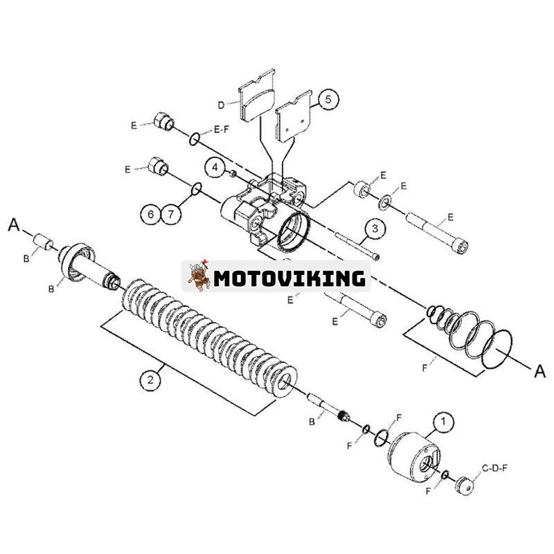 Bromsbeläggssats 376-7694 för Caterpillar hjullastare CAT 966M 972M 980M 982M