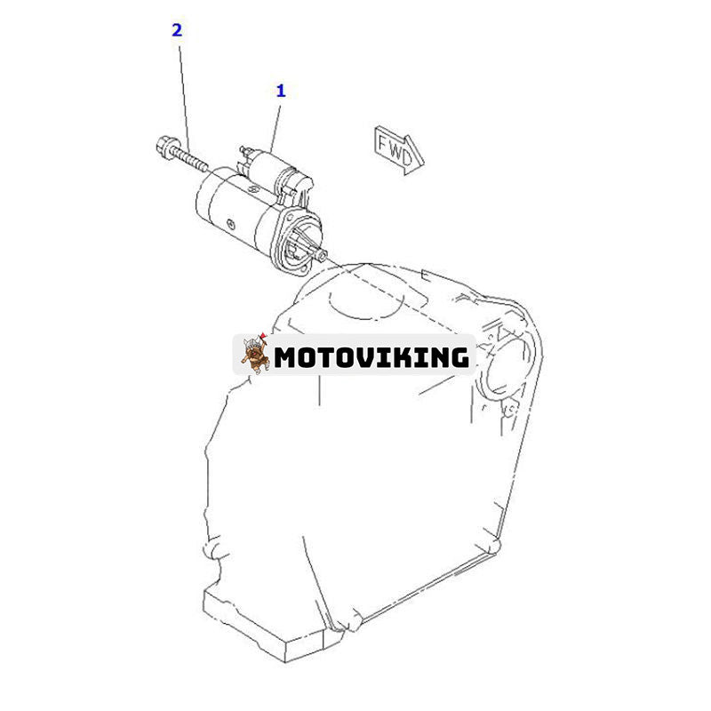 12V 8T 0,8KW Startmotor YM114362-77010 för Komatsu 1D75-1A 1D75-1B 1D84-1A 1D84-1B 1D84-1C