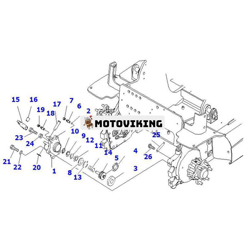 Bromscylinder 3BA-30-75210 för Komatsu AE50 AM50 FB09H-18-12-A FB15G/18G-12-A FB20A-12-A FB20M-12-A FB20MF-12-A