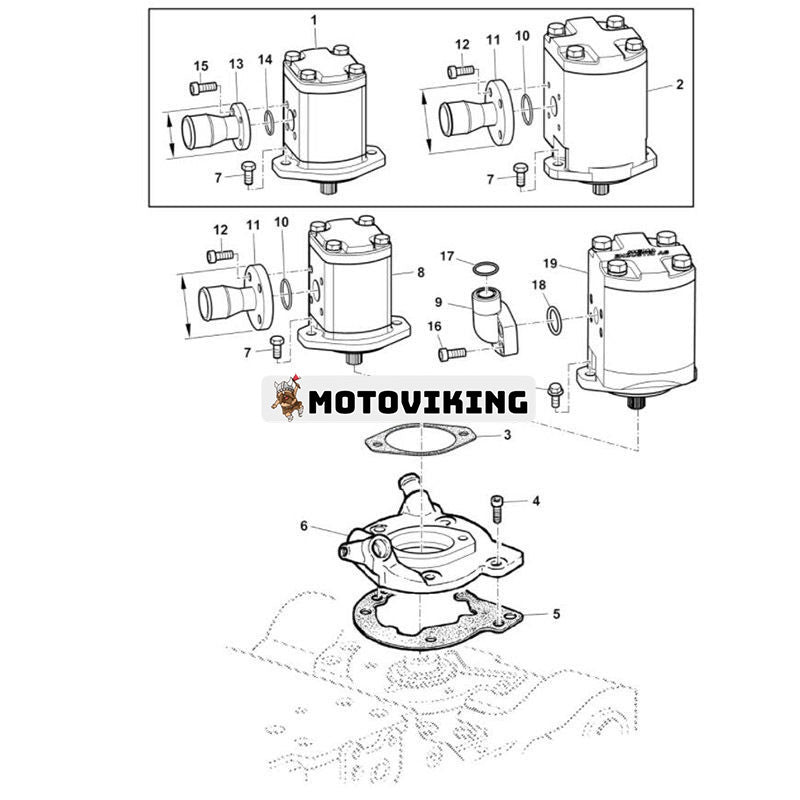 Hydraulpump AL117812 AL156335 för John Deere 6010 6215 6230 6300 6405 6510 6630 7505 6090MC 6100MC SE6010 SE6100 SE6320