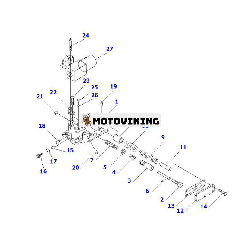 Magnetventil 3EB-15-58611 för Komatsu AX50 FD10-18-20 FD20/25-16 FD30H-17 FD35A-16 FG35A-16 FG40Z-10 FG45-10