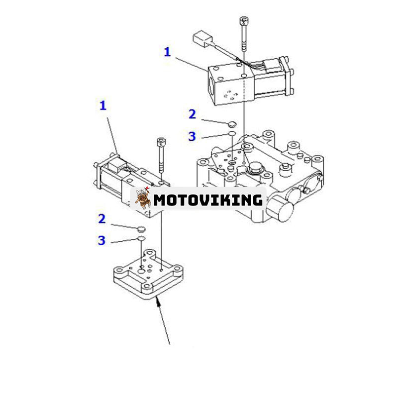 Magnetventil 3EC-15-38510 för Komatsu FD33N-7 FD35N-7 FD35/40-7 FD45-7 FD50A-7 FD70-7 FG70-7 FD80HD-7