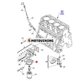 Oljekylare YM123910-33010 för Komatsu WA90-3 WB140-2 WB140PS-2 WB150-2 WB150PS-2 WB91R-2 WB93R-2 WB97R-2 WB97S-2