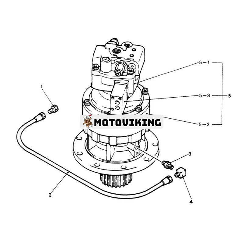 Svängmotorenhet LE15V00001F1 för Kobelco grävmaskin SK60