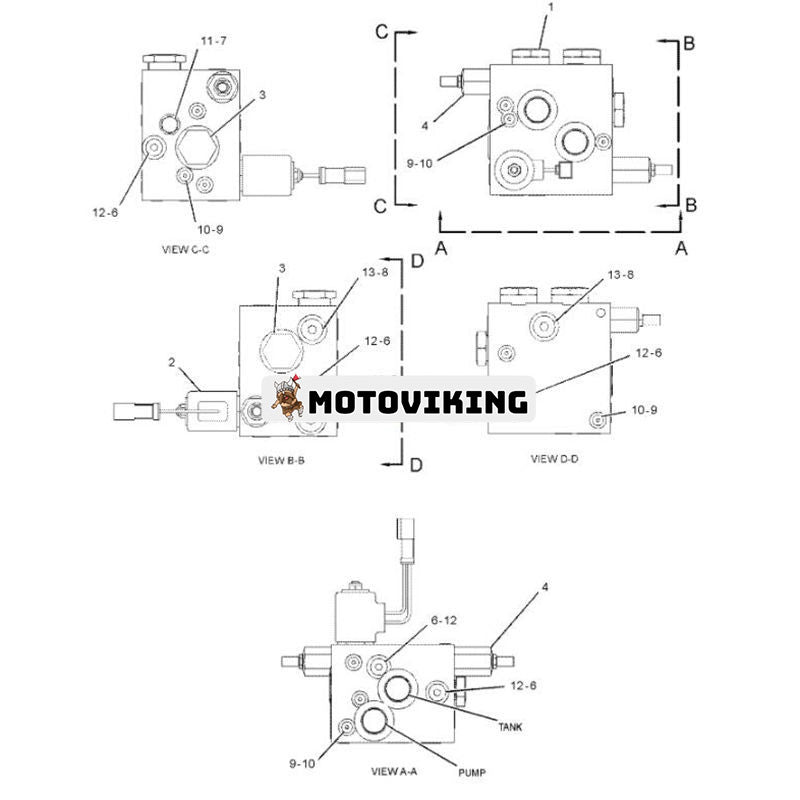 Magnetventil 152-8340 för Caterpillar CAT 320B 322B 325B 330B 953C 69D 769D 773D 797B 993K 525B