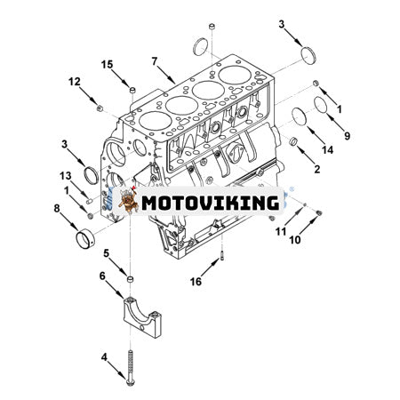 Bare Cylinder Block 3938366 för Cummins Engine ISB4.5 QSB4.5 4BT 4B3.9