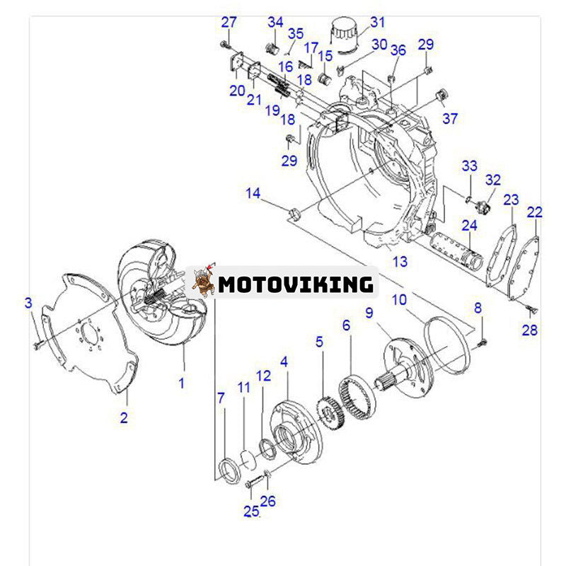 30T transmissionsladdningspump 30B-13-11200 för Komatsu gaffeltruck FD10-18-20 FD20/25-16 FD30-16 FD30-17 FD35A-17