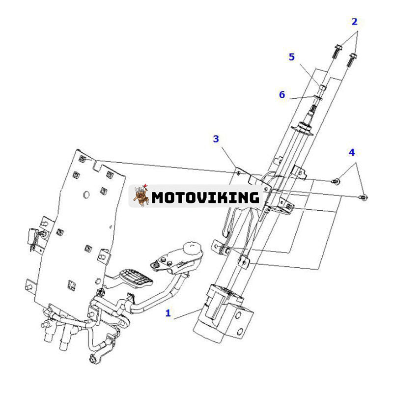 Styrventilenhet 3EB-34-51510 för Komatsu gaffeltruck FD30-16 FD20/25-16 FD35A-16 FD30N-16 FG35A-16 FG30-16 FG20H/25H-16