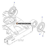 1st kedjehjul 20C-27-31110 20N-27-81111 för Komatsu grävmaskin PC20MR-1 PC20MR-2 PC20R-8 PC22MR-3