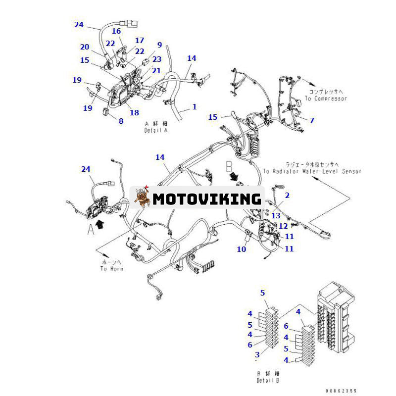 Ledningsnät 20Y-06-48314 för Komatsu grävmaskin PC200-8 PC200LC-8 PC220-8 PC220LC-8 PC240LC-8