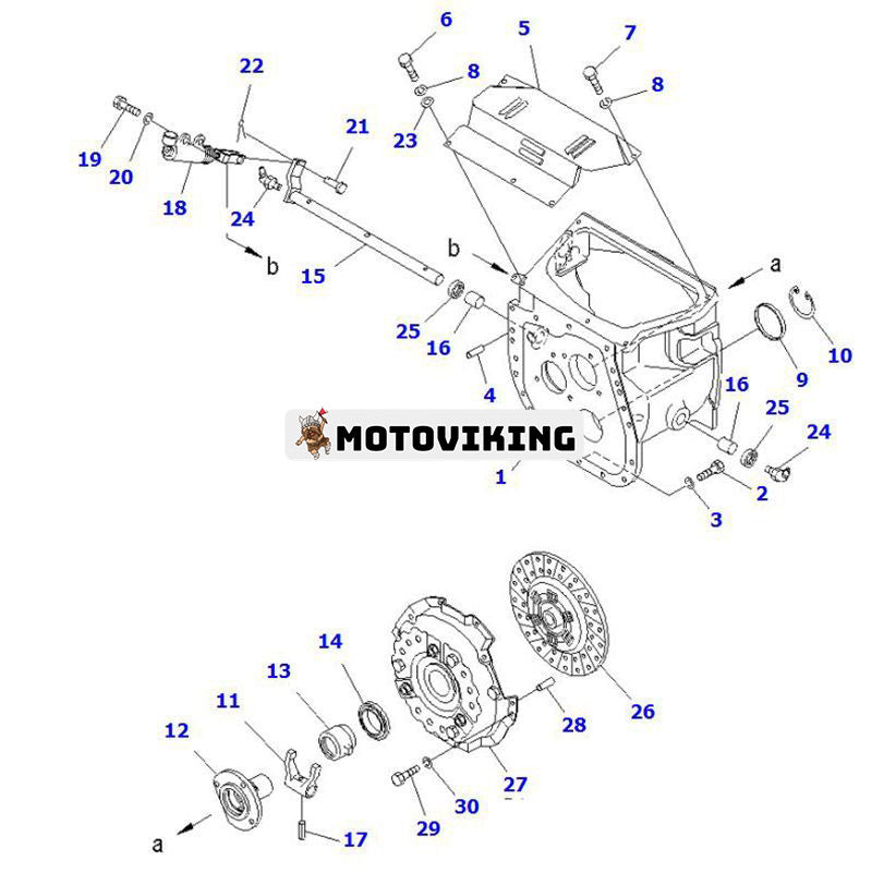 Kopplingsplatta 3EB-10-32210 för Komatsu gaffeltruck FD20/25-12 FD20/25-16 FD28/30-14 FD30-17 FD30J-12 FG20-25-14 FG30-16
