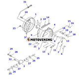 2 ST Bromsbackar 3EB-30-51770 3EB-30-51760 för Komatsu FD20/25-17-A FD30-17-A FD35A-16 FG30-17-W FG35A-16