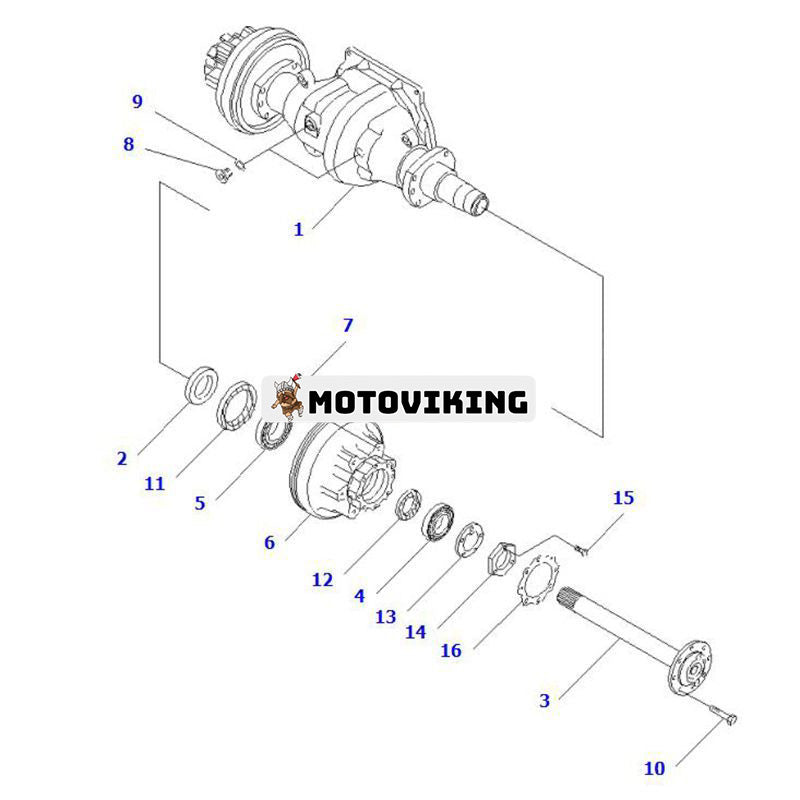 Trumbroms 3EA-21-42171 för Komatsu Gaffeltruck FD10-18-20 FG10-18-20 FG09-21-M FG09L-18L-20