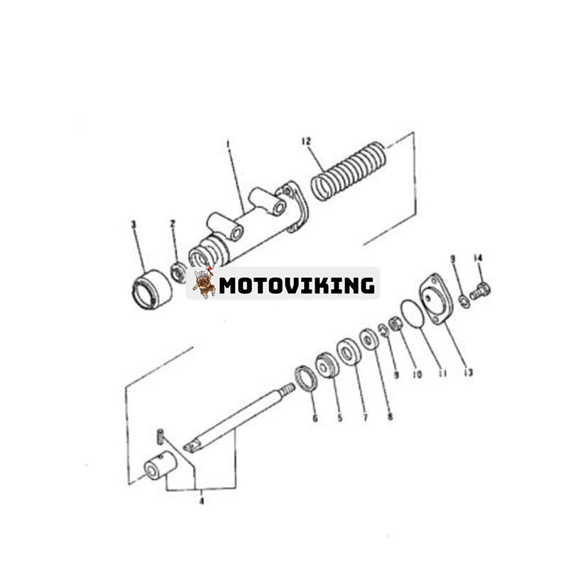 Slavcylinder ME053885 ME063716 för Hyundai Hydraulkran HC25E HC50E