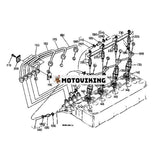 Glödstift 16241-65510 16241-65511 D905 för Kubota Engine D905 Grävmaskin KX71 Hjullastare R310 R310BH