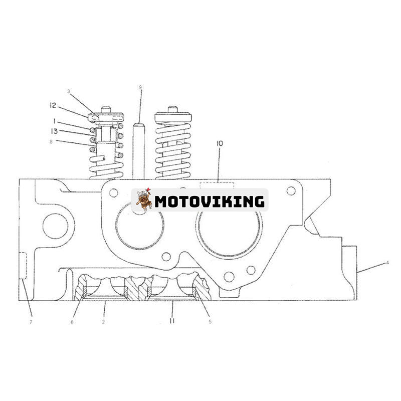 Bar cylinderhuvud 7N0848 för Caterpillar CAT Engine 3142 3142C Hjultraktor 651E 657E