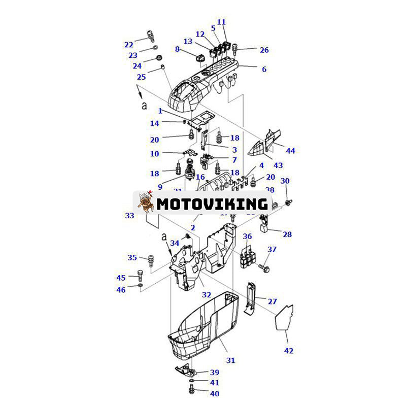 Gasreglage 22U-06-22470 för Komatsu grävmaskin PC130-7 PC200-8 PC210-7K PC220-7 PC270-7 PC300-7 PC350-7 PC850-8