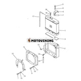 Kylare 23A-03-11600 för Komatsu väghyvlar GD661A-1