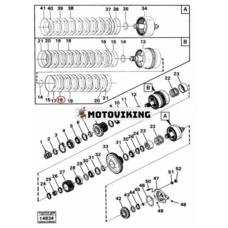 Skiva 11704882 11992887 för Volvo Hjullastare 4200 L30