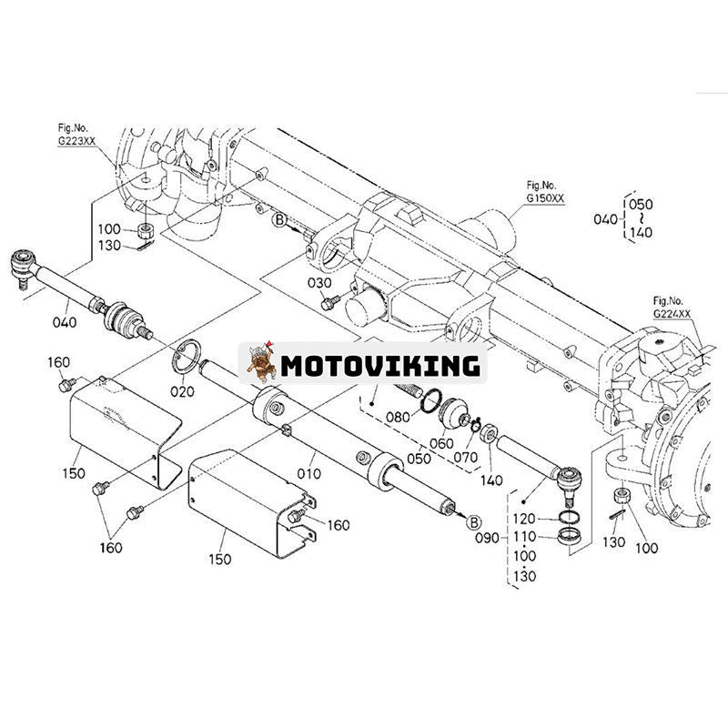 Parallellstag 3C011-62920 för Kubota traktor M5040DT M5140HD M6040DT M6060HD M7040DT M7060HD