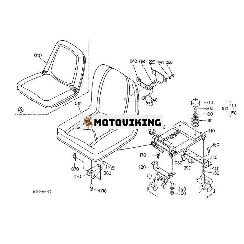 2 ST sätesfjäder 67061-45970 för Kubota traktor B1550D B1750D B2150D B6200HSTD B7200HSTD GF1800 G1700 G2000