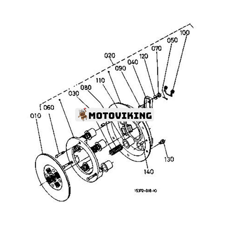 Kopplingsskiva 66905-13300 för Kubota traktor B4200D B5100D-P B6000DT B6000E B7100HST-D B7100HST-E