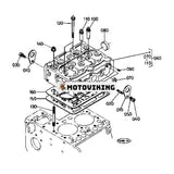 Topplockspackning 15901-03320 för Kubota Tractor B4200D Grävmaskin KH-31 KH-31H KH-5H 04 14 KH-5HG 09