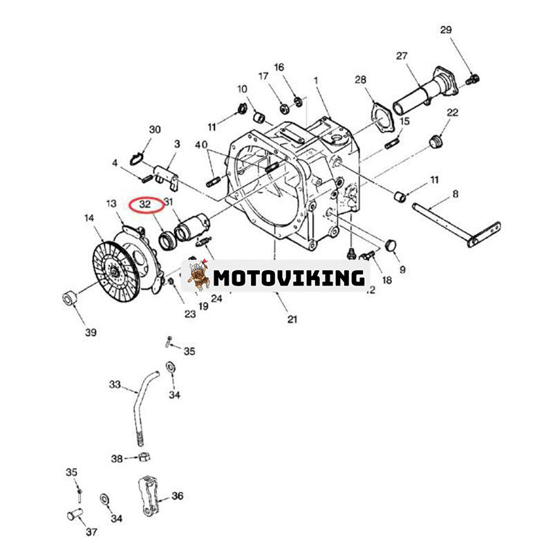 Utlösningslager SBA398560120 för CASE Traktor D25 D29 D33 DX25 DX29 DX33