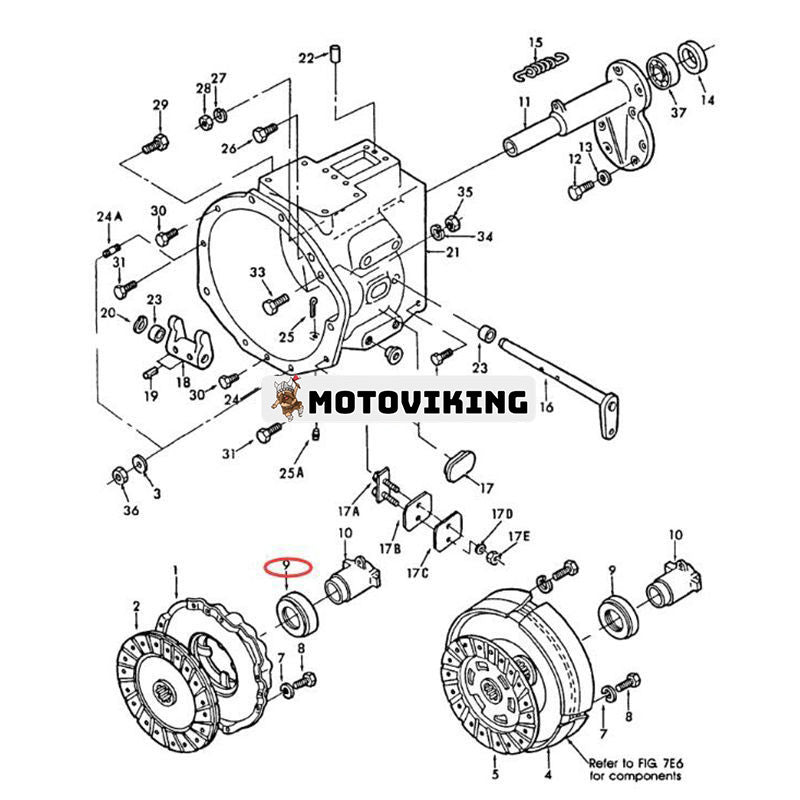 Utlösningslager SBA398560120 för New Holland 1310 1320 1510 1520 1530 1900 1925 2120 TC25 TC25D TC29 TC33