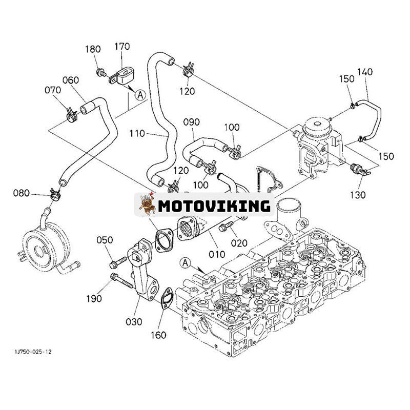 Ventil 1J860-73090 för Kubota Engine V3800-DI-T988 Grävmaskin KX080-3S Traktor SVL75 SVL90 M5040DT-1 M8540F-1 M9540HD-1