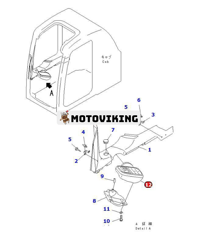 Monitorpanel 7834-71-4000 för Komatsu grävmaskin PW130-6K