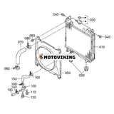 Kylare 6A320-58501 för Kubota Engine Z482 D722 Generator J106 J108 J310