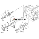 Kamaxel 16271-16912 för Kubota Engine V1505 Grävmaskin KX71-3S Traktor B3030HSD B3200HSD B3300SUHSD