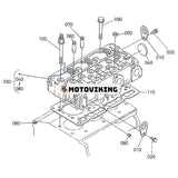 Topplockspackning 16231-03310 för Kubota Engine D1005 DF1005 WG1005 Traktor B21 B2100D B7500D