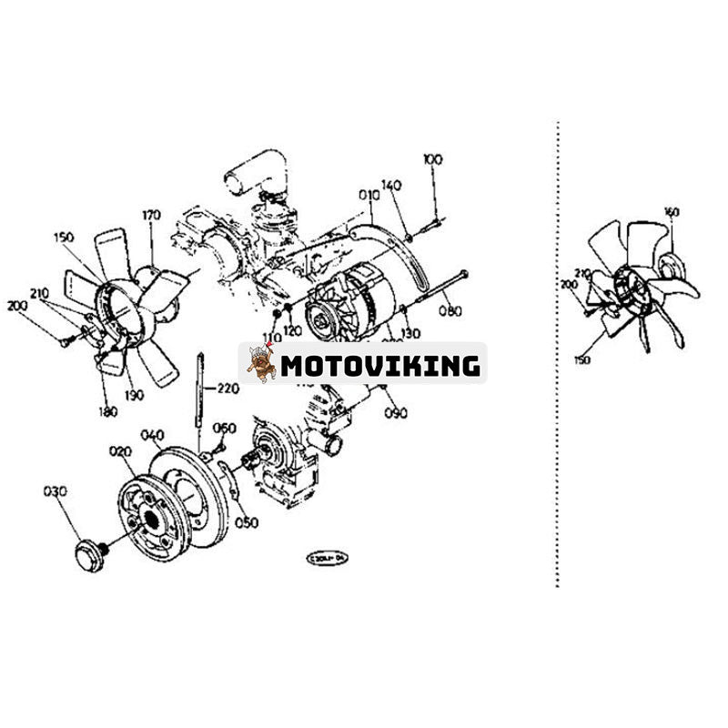 12V 35A Generator 15763-64010 för Kubota grävmaskin KH-191 traktor L2850DT L2850F M4030 L4350DT L4850DT M5030