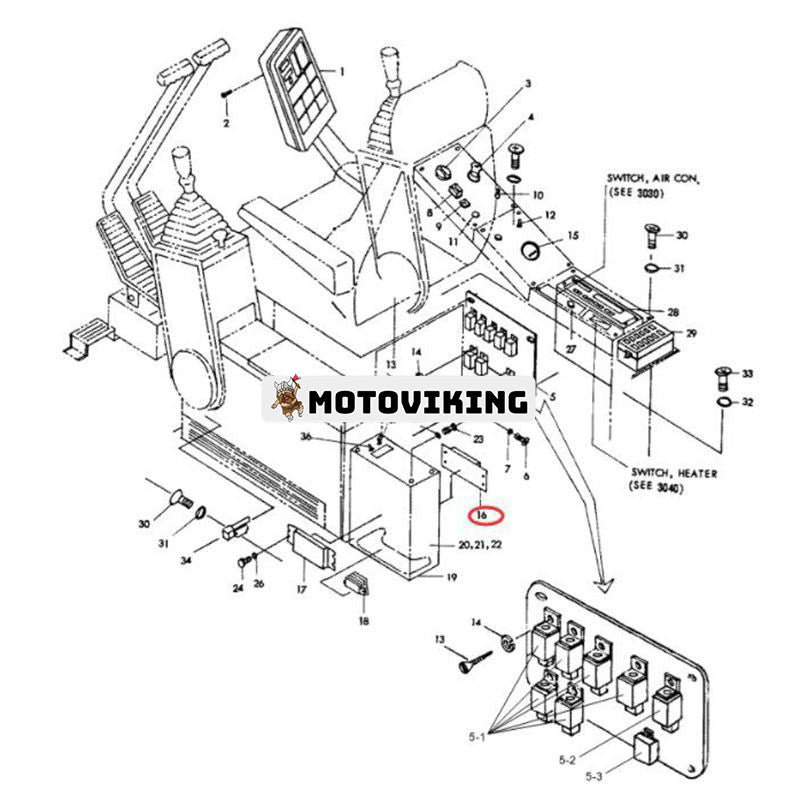 Styrenhet 21E7-4001 för Hyundai Grävmaskin R420 R450LC