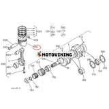 STD kolvsats 16060-21110 för Kubota Engine V1505 Grävmaskin KX41-2 KX61-2 KX71-3 KX91-2 Traktor B2400D B2410HSE B2630HSD