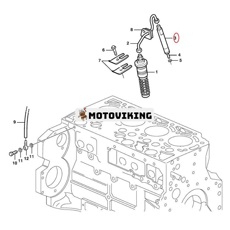 Bränsleinsprutning 0432193486 02113133 för Deutz BF4M2012 Volvo D4D Engine EC135B EC140B Grävmaskin BL60 BL70 BL71 Lastare