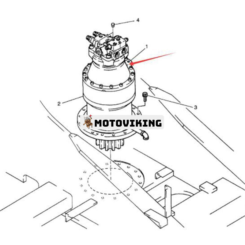 Svängmotor YN15V00025F4 för New Holland Grävmaskin E160 EH160