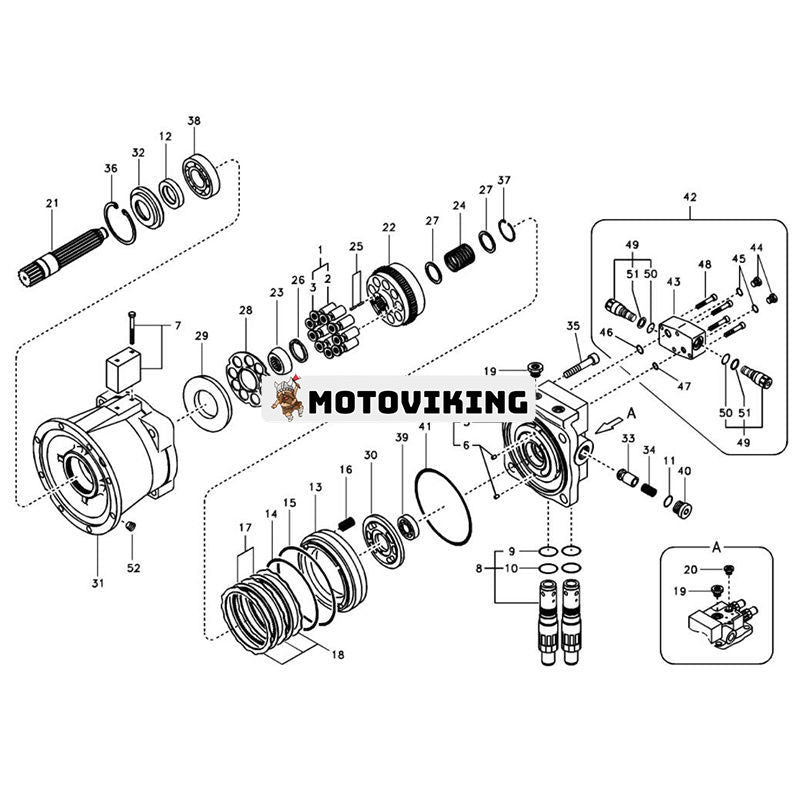 Svängmotor SA1142-00930 för Volvo Grävmaskin EC210