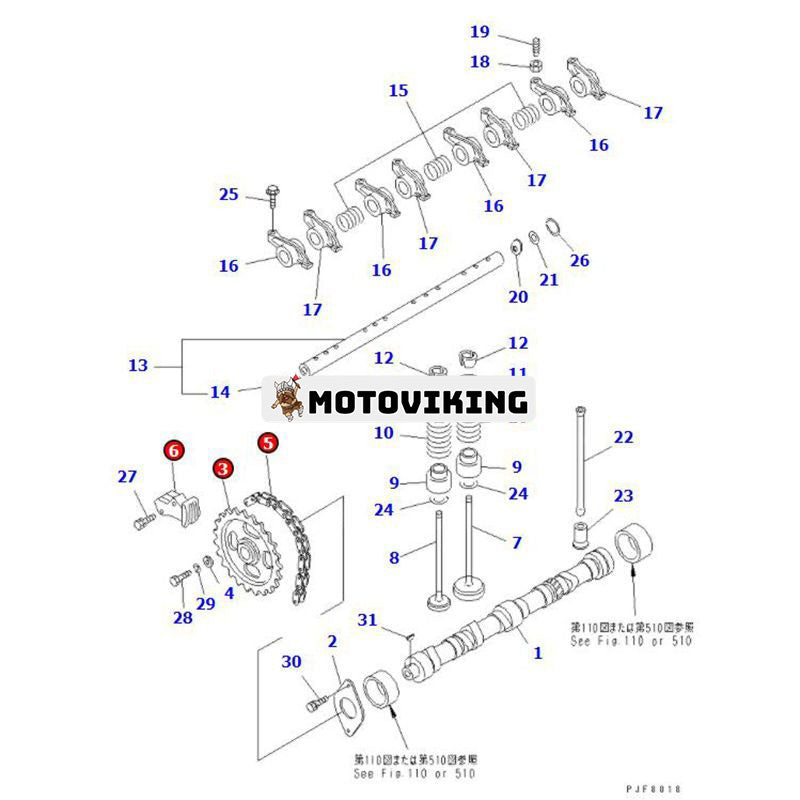 Timingsats för Nissan K21 K25 motor L02 CPL02 CP1F2 CHI52N Komatsu FCG25-4 FG20C-14 FG28T-8 gaffeltruck