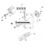 Timingsats för Nissan K21 K25 motor L02 CPL02 CP1F2 CHI52N Komatsu FCG25-4 FG20C-14 FG28T-8 gaffeltruck