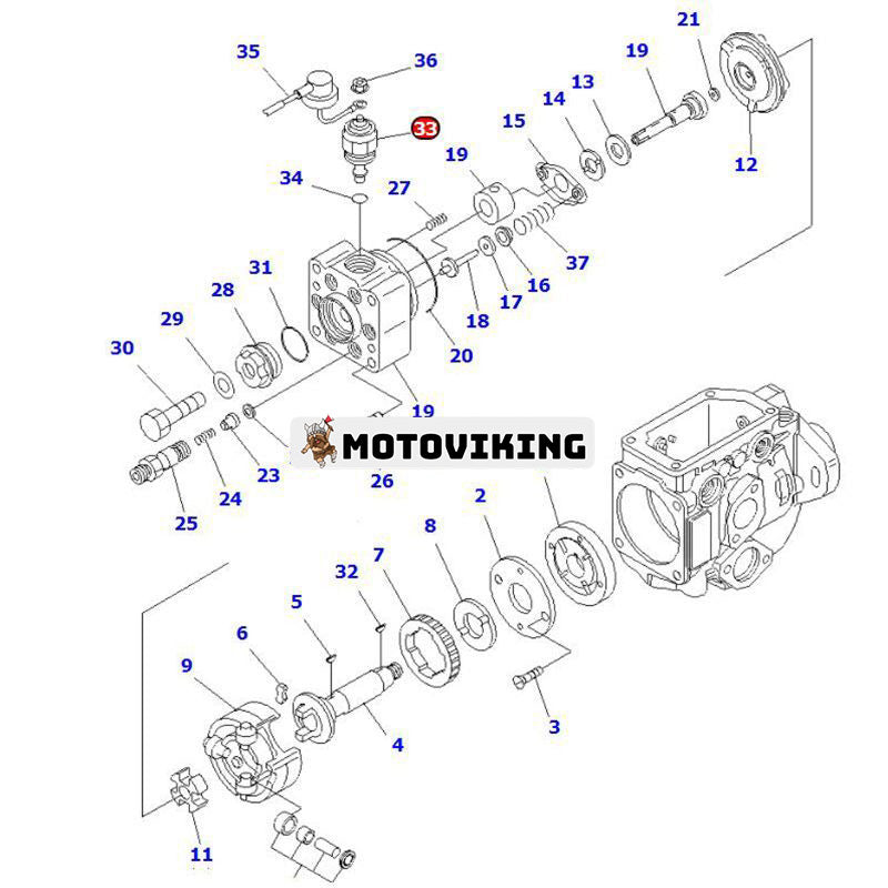 Magnetventil DK146650-1320 för Komatsu Engine 6D102E-1 S6D102E-2 Gaffeltruck DX20 Grävmaskin PC88MR-6 PW98MR-6